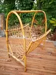 Rattan magazine rack