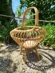 Rattan magazine rack