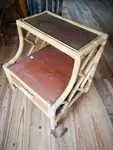 Rattan bedside table