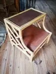 Rattan bedside table