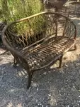 Rattan bench 60s 70s