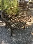 Rattan bench 60s 70s