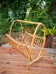 Rattan magazine rack