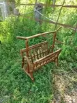 Rattan magazine rack