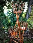 Rattan plant holder