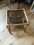 Rattan side table