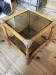 Rattan side table