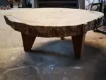 Raw elm coffee table