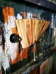 Reclaimed wood wall lamp