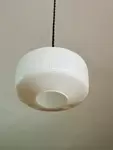 Ribbed glass pendant light