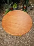 Round rattan coffee table