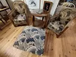 Art Deco living room with armchairs and table 