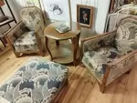 Art Deco living room with armchairs and table 