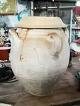 Large sandstone salt tub