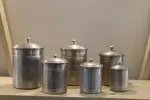 Series of art deco aluminum spice jars
