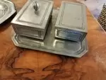 Pewter tobacco service 1920 