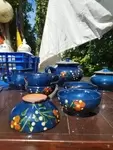 Enameled tea set