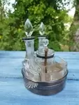 Art Deco oil and vinegar cruet set