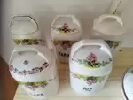 Set of five spice jars