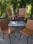 Set of four 60s designer chairs
