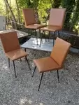 Set of four 60s designer chairs