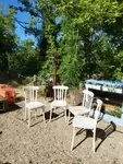 Set of four bistro chairs