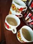 Set of four coffee cups