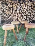 Set of four mid century stools