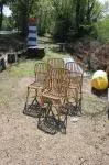 Set of four rattan chairs