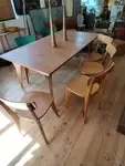 Set of four wooden chairs