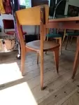 Set of four wooden chairs