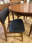 Set of mid-century black leatherette chairs