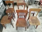 Set of six bistro chairs