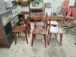 Set of six bistro chairs