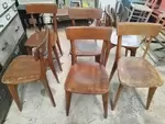 Set of six bistro chairs