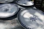 Set of six Saint Amand plates 