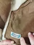 Shearling bomber jacket, size L 