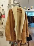 Shearling bomber jacket, size L 