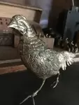 Silver bronze couple of pheasants