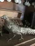 Silver bronze couple of pheasants