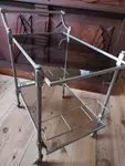 Silver metal trolley