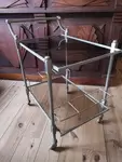 Silver metal trolley