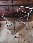 Silver metal trolley