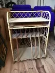 Small 60s rattan bookcase