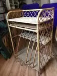 Small 60s rattan bookcase