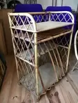 Small 60s rattan bookcase