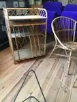 Small 60s rattan bookcase