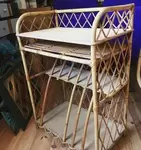 Small 60s rattan bookcase