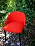 Small armchair with compass feet