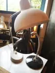 Small black metal desk lamp